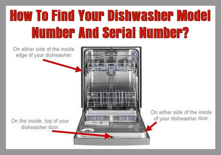 How to find your dishwasher model and serial number.